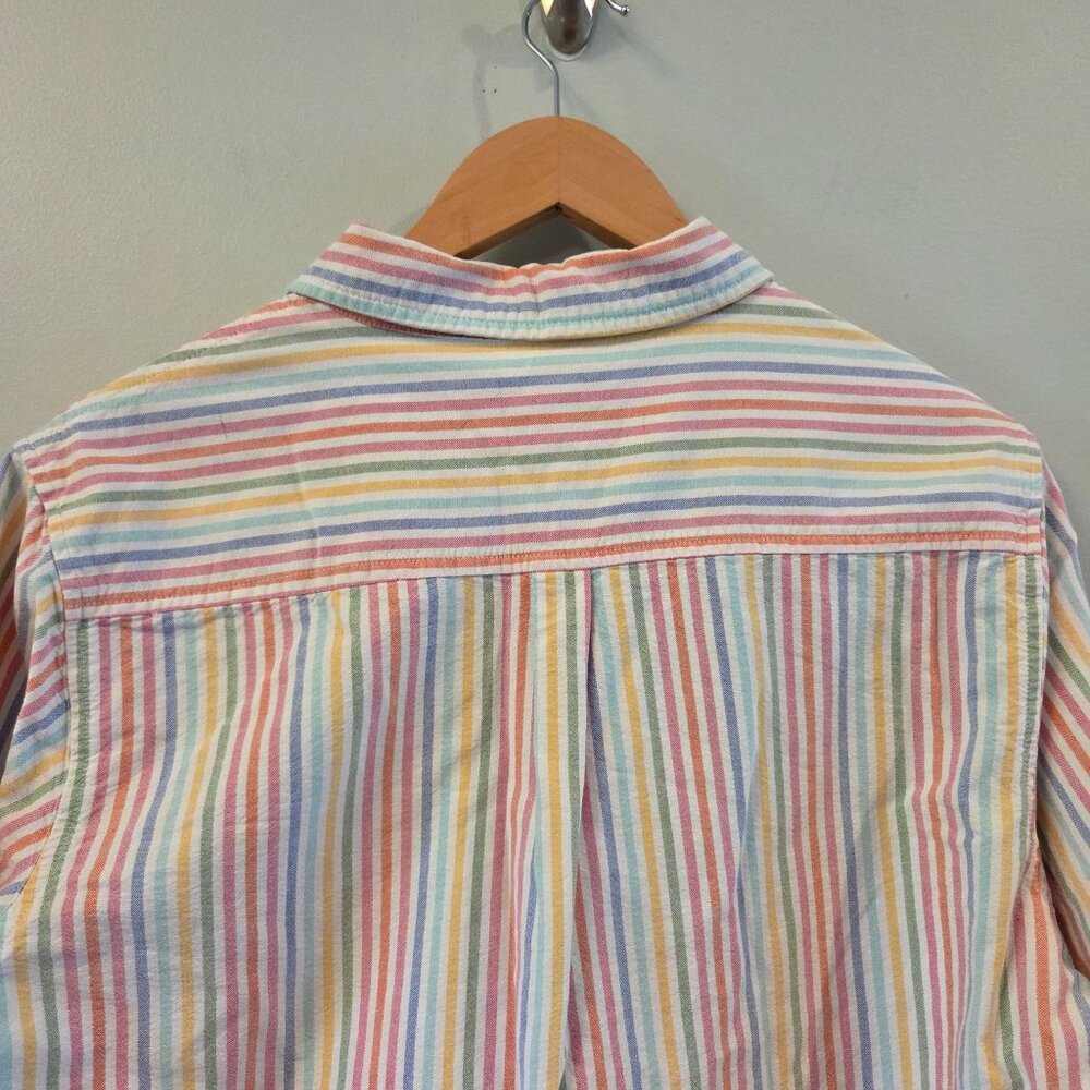 Womens Vintage 90s Ms. Lee Pastel Striped Button Down - Picture 7 of 7